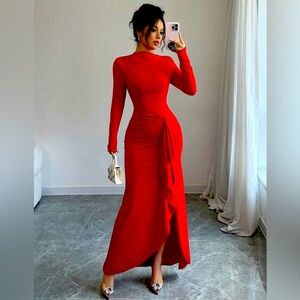 Women Elegant Charming Office Commute High-End Christmas Party Long Sleeve